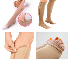 Terapia de compresión de las venas varicosas